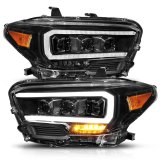 Anzo Projector Plank Style Switchback Headlights 111500 Headlight Assemblies, Headlights, LED, High/Low Beam, Clear Lens, Black Housing, Toyota, Pair thumbnail 3
