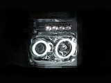 Anzo Headlights 111167 Headlights, Projector with Halo, Clear Lens, Chrome Housing, Ford, Pair thumbnail 1