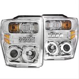 Anzo Headlights 111167 Headlights, Projector with Halo, Clear Lens, Chrome Housing, Ford, Pair thumbnail 3