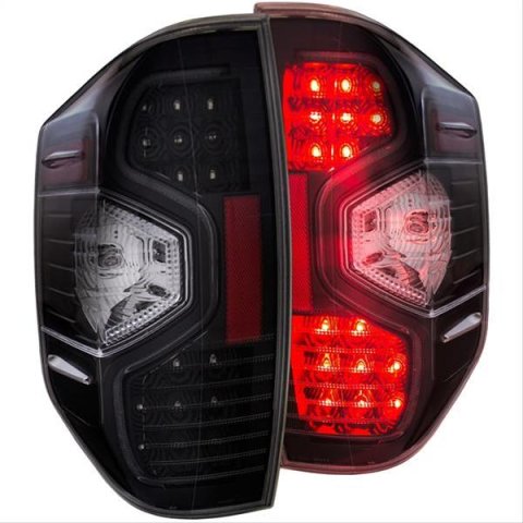 Anzo LED Taillights 311233 Taillight Assemblies, LED-Style, Clear Lens, Black Housing, Toyota, Pair