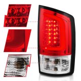 Anzo LED Taillights for 2003-2006 RAM 3500, 2500, 2002-2006 1500 - 311370 Tail Light Assemblies, LED, Black/Chrome Housing, Red/Clear Lens, Bar, Turn Signal, Brake, Parking, Dodge thumbnail 3