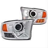 Anzo Headlights 111160 Headlights, Projector with CCFL Halo, Clear Lens, Chrome Housing, Amber Reflectors, Dodge, Pair thumbnail 3