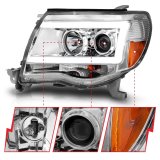 Anzo Headlights 111518 Headlight, Projector, Halogen, High/Low Beam, Clear Lens, Toyota, Truck, Pair thumbnail 2