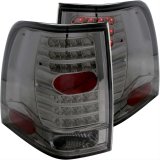 Anzo LED Taillights 321234 Taillight Assemblies, LED, Smoke Color Lens, Chrome Housing, Ford, Pair thumbnail 1