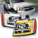 Anzo Projector Plank Style Switchback Headlights 111403 Headlights,Projector w/ Chrome w/ Amber thumbnail 1