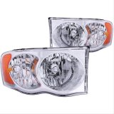 Anzo Headlights 111076 Headlight Assemblies, Clear Lens, Chrome Housing, Dodge, Set thumbnail 2
