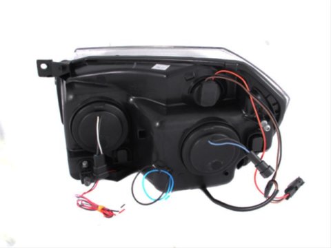 Anzo Headlights 121220 Headlights, Projector with Halo, Clear Lens, Black Housing, Dodge, Pair