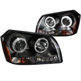 Anzo Headlights 121220 Headlights, Projector with Halo, Clear Lens, Black Housing, Dodge, Pair thumbnail 3