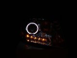 Anzo Headlights 111028 Headlight Assemblies, Projector with Halo, Clear Lens, Black Housing, Ford, Set thumbnail 3