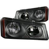 Anzo Headlights 111009 Headlight Assemblies, Clear Lens, Black Housing, Chevy, Set thumbnail 1