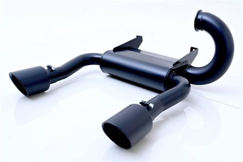 Gibson UTV Dual Tip Cat-Back Exhaust Systems for 2022-2024 YXZ1000R, YXZ1000R SS, SS XT-R - 92010 System, Stainless Steel, Black Ceramic Coated, Tips, Slant, Rolled Edge, Louvered/Chambered Muffler, Yamaha, Kit thumbnail 1