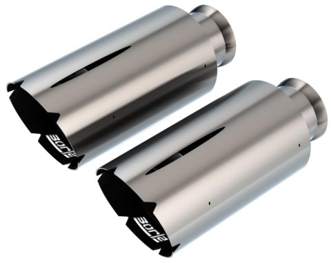 Borla RAM 1500 TRX Round, Chrome 3 Inch Exhaust Tip 60719SB Tip, Stainless Steel, Chrome, Slant/Non-Rolled Edge, in. Inlet, 5 in. Outlet, Ram, Pair