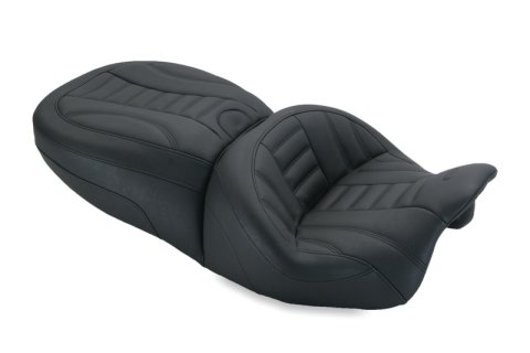 Mustang Motorcycle Seats Powersports 79594 15-21 Harley Freewheeler Standard Touring Deluxe 1PC Seat - Black thumbnail 1