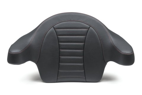 Mustang Motorcycle Products Deluxe Extended Arm Wrap-Around Backrests 79014AB 14-21 HD FL Touring Backrest - Black w/Red Stitching thumbnail 2