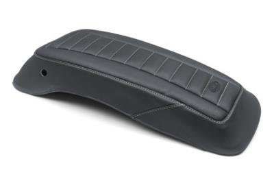 Mustang Motorcycle Products Deluxe Saddlebag Lid Covers 77640GM 14-23 HD FL Touring (Pair) - Black w/ Grey Stitching thumbnail 1