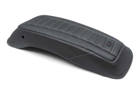 Mustang Motorcycle Products Deluxe Saddlebag Lid Covers 77640GM 14-23 HD FL Touring (Pair) - Black w/ Grey Stitching thumbnail 2
