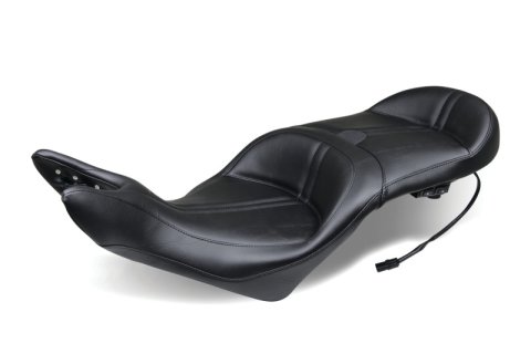 Mustang Motorcycle Seats Powersports 79723 08-17 Victory Vision Standard Touring 1PC Seat w/Driver Backrest - Black thumbnail 1