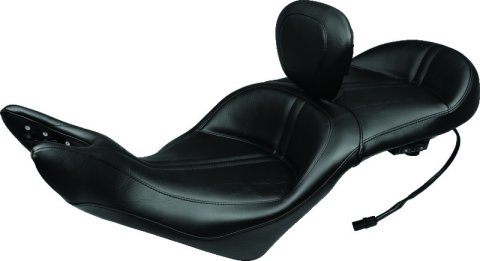 Mustang Motorcycle Seats Powersports 79723 08-17 Victory Vision Standard Touring 1PC Seat w/Driver Backrest - Black thumbnail 3