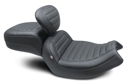 Mustang Motorcycle Seats Powersports 89200 20-22 Indian Challenger Standard Touring 1PC Seat w/Driver Backrest - Black