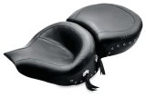 Mustang Motorcycle Seats Powersports 75457 94-96 Harley Road King Standard Touring 1PC Seat w/Black Pearl Studs - Black thumbnail 1