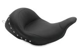 Mustang Motorcycle Seats Powersports 76079 08-21 Harley Electra Glide,Rd Glide,Rd King, Str Glide Lowdown Solo Seat w/Studs - Black thumbnail 1