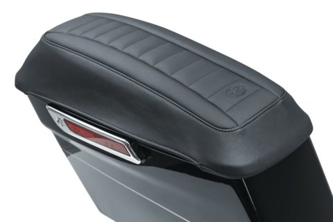 Mustang Motorcycle Seats Saddle Bag Mounts and Accessories 77640 08-21 Harley FL Touring Saddlebag Lid Covers Deluxe - Black