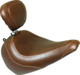 Mustang Motorcycle Seats Backrest Pads 76772 Harley Low Medallion Sissy Bar Pad (9.5 inch x 9 inch) - Brown thumbnail 1