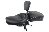 Mustang Motorcycle Seats Powersports 79106 82-03 Harley Sportster Wide Touring Solo Seat w/Driver Backrest Studs - Black thumbnail 1