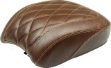 Mustang Motorcycle Seats Backrest Pads 76776 Harley Low Medallion Sissy Bar Pad (9.5 inch x 9 inch) Diamond Stitch - Brown thumbnail 2
