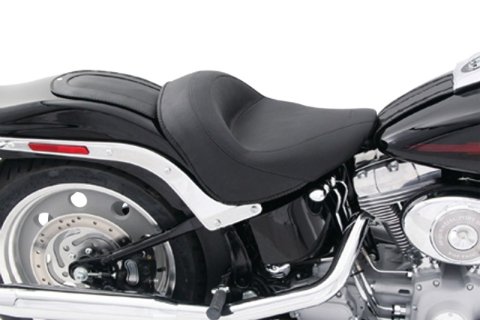 Mustang Motorcycle Seats Powersports Dash Panels 78117 06-10 Harley Softail FXST, 07-17 FLSTF Fender Bib - Black