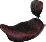 Mustang Motorcycle Seats Powersports 76733 97-07 Harley Rd King,06-07 Str Glide,00-05 Eagle Tripper Solo Seat Diamond Stitch - Brown thumbnail 2