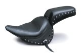 Mustang Motorcycle Seats Powersports 76231 05-17 Harley Deluxe (With Standard Rack) Wide Touring Solo Seat w/Studs - Black thumbnail 1