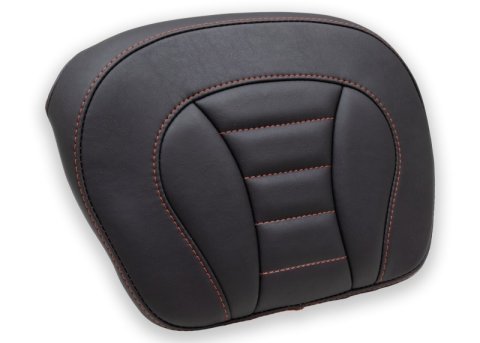 Mustang Motorcycle Seats Powersports 76886AB 08-21 Harley FL Touring Accessories Tour-Pak Pad w/Red Stitch - Black