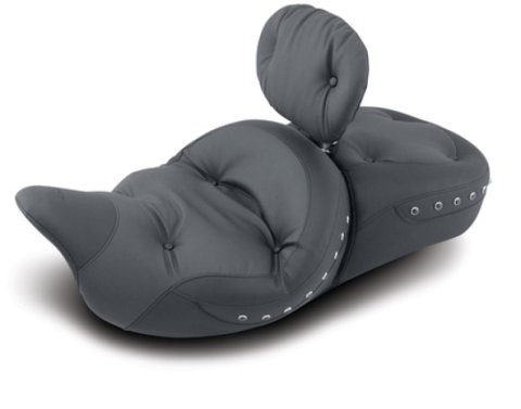 Mustang Motorcycle Seats Powersports 79609 08-21 Harley Electra Glide Std,Rd Glide,Rd King,Str Glide Touring 1PC Seat Blk Pearls- Black