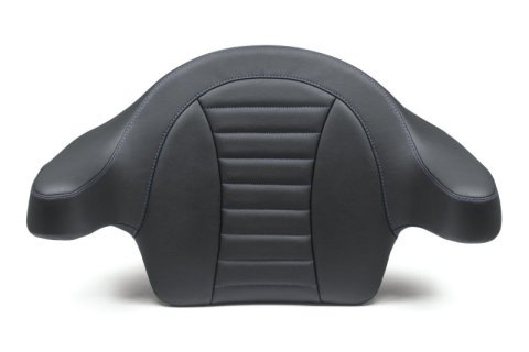 Mustang Motorcycle Products Deluxe Extended Arm Wrap-Around Backrests 79014SB 93-13 HD FL Touring Backrest - Black w/Blue Stitching thumbnail 2
