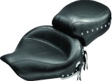Mustang Motorcycle Seats Powersports 75405 91-05 Harley Dyna Wide Touring 1PC Seat w/Studs - Black thumbnail 1