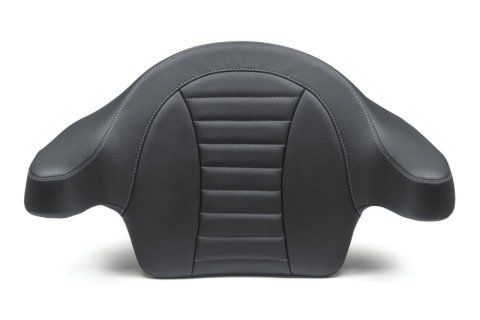 Mustang Motorcycle Products Deluxe Extended Arm Wrap-Around Backrests 79014GM 14-21 HD FL Touring Backrest - Black w/Grey Stitching thumbnail 2