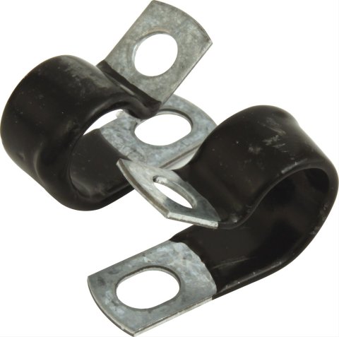 QuickCar Line Clamps 66-856 Clamps, Aluminum, Rubber Coated, .625 in. Hose Diameter, Set of 10 thumbnail 1