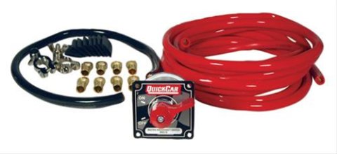 QuickCar Battery Cable Kits 57-014 Kit, Positive and Negative Cables, 4-gauge, Adapters, Hardware, Kit thumbnail 2