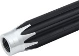 QuickCar Suspension Tubes 62-080 Tube, Aluminum, Black, Scalloped, 8.0 in. Length, 1.125 in. Diameter, 5/8 in.-18 RH/LH, Each thumbnail 1