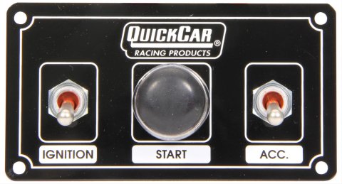 QuickCar Ignition Control Panels 50-820 ICP - Water Proof Micro Switch and Acc. Switch, Start Button Black