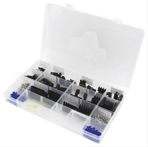 QuickCar Weatherpack Starter Kits 50-380 Weatherproof Connectors, Kit, Male and Female Connectors, Male and Female Terminals, 100 Seals, Pin Tool, Case, Kit thumbnail 3