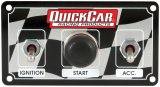 QuickCar Ignition Control Panels 50-020 Panel, Waterproof, Aluminum, 4.625 in. Width, 2.5 in. Height, 2-Switches, Each thumbnail 1