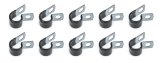 QuickCar Line Clamps 66-854 Clamps, Aluminum, Rubber Coated, .500 in. Hose Diameter, Set of 10 thumbnail 3