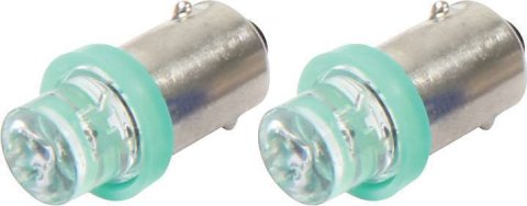 QuickCar LED Bulbs 61-694 GREEN BULBS, PAIR, CARDED thumbnail 2