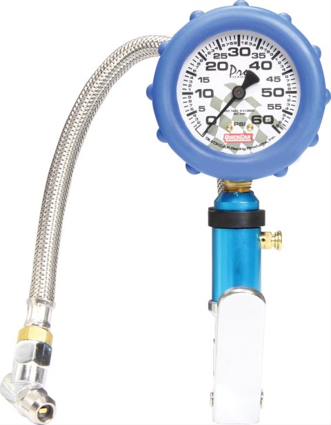 QuickCar Dry Tire Pressure Gauges 56-260 Inflator 0-60PSI