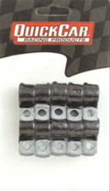QuickCar Line Clamps 66-852 Clamps, Aluminum, Rubber Coated, .375 in. Hose Diameter, Set of 10 thumbnail 1