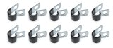 QuickCar Line Clamps 66-852 Clamps, Aluminum, Rubber Coated, .375 in. Hose Diameter, Set of 10 thumbnail 2