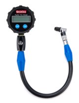 QuickCar Digital Tire Pressure Gauges 56-085 Gauge, Digital, 0-60 psi., 2.5 in. Diameter, Black/Luminescent Green Face, 14 in. Length Hose thumbnail 2