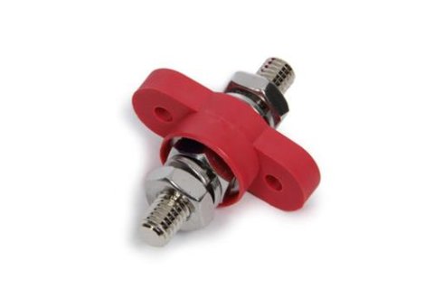 QuickCar Feed-Through Studs 57-803 Bulkhead Connector, Plastic, Red, Each thumbnail 1